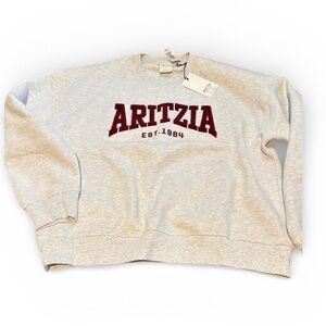 Aritzia Gray and Maroon Sweatshirt NWT